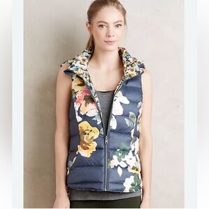 Anthropologie Pure+Good Aquaflora Reversible Vest